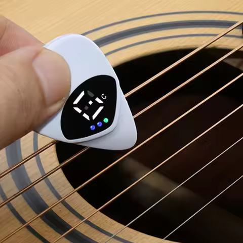 Guitar Picks with Built In Tunner Real Time Monitoring Acoustic Guitar Tuner For Acoustic And Electr