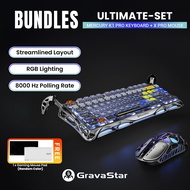 GravaStar Mercury K1 Pro Special Edition + Mercury X Pro 8KHz Wireless Gaming Mouse | 75% RGB Keyboa