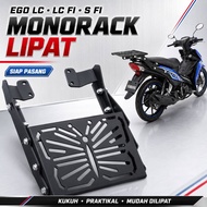 Ego LC/ LC Fi/ S Fi Monorack Lipat + Top Box ABS Alien LED Aluminiun Combo Box Motor 28L 36L 45L 55L