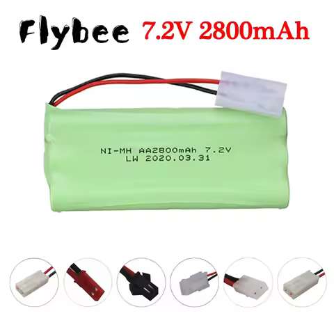 7.2v 2800mah NiMH Battery For Rc Electric Toys Cars ​Trucks Tanks Boats SM/JST/Tamiya plug AA 2400ma