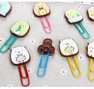 San-X SUMIKKO GURASHI Kawaii animal Paper Clip Decorative Bookmark Binder File Clips School Office Supplies Cute Photo Decorative kids Stationery gift