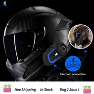 【LM7S】-S2 Motorcycle Ski Helmet Bluetooth Headset BT5.1 Noise Reduction Double Intercom Riding Wireless Call Headset