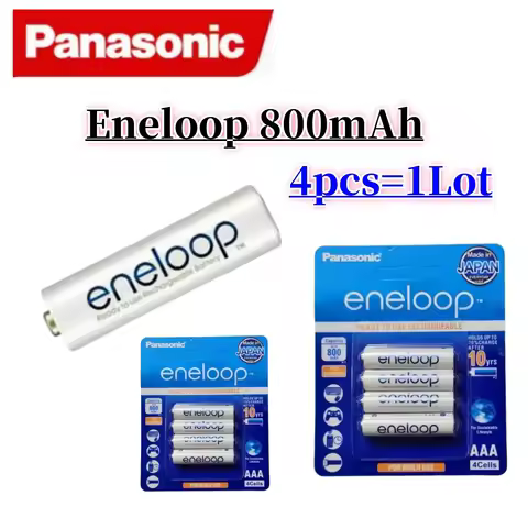 New Panasonic Eneloop 800mAh AAA 1.2V NI-MH Rechargeable Batteries For Electric Toys Flashlight Came
