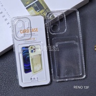 Oppo Reno 13 Oppo Reno 13 Pro Oppo Reno 13F Case Slot Kartu / Card Case Bening Oppo Reno 13 Oppo Ren