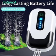 TN5WC4 Aquarium Oxygen Pump, Water Proof USB Rechargeable Fishing Oxygen Pump, Portable Ultra Silent