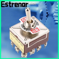 ESTRENAR ​​3 Position Switch​​, 4PDT 12 Pin Rocker Switch High Current Capacity Controller Device He