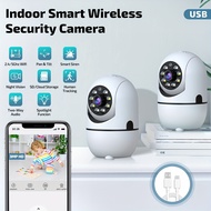 2pcs 3MP CCTV Indoor Camera Wireless Security Home | 5GHz&2.4GHz WiFi | USB-Powered | Night Vision