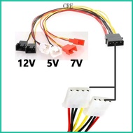 CRE 4Pin Molex to 3Pin 4 Pin 12V 7V 5V PC Case Fan Power Adapter Cable 3Pin 4Pin Connector Computer 