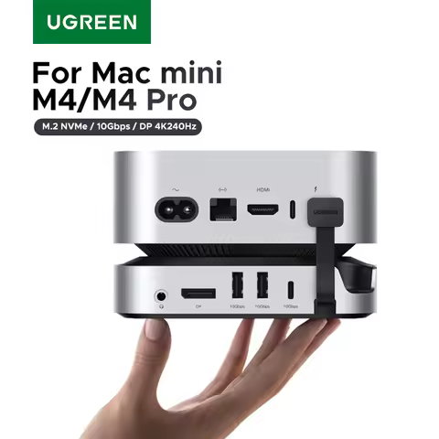 UGREEN Mac Mini Docking Station USB HUB Type-C to DP 4K240Hz M.2 NVMe SSD Slot 10Gbps USB-A Splitter