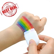 Rainbow Face Paint Face Painting Long-lasting Colorful Neon Safely Paint Kid Adult Party Face P9c1