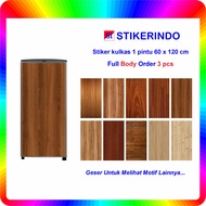 1 Door Refrigerator Sticker Wood or Wood Grain Motif Sticker