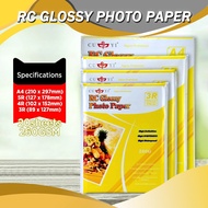 CUYI RC Inkjet High Glossy Waterproof Photo Paper 3R 4R 5R A4 Size 260GSM 20 Sheets/Pack Glossy Pape