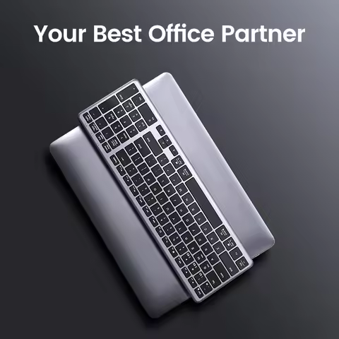 UGREEN Keyboard Wireless Bluetooth 5.0 2.4G Russian/Korean/EN 99 Keycaps For MacBook iPad PC Tablet 