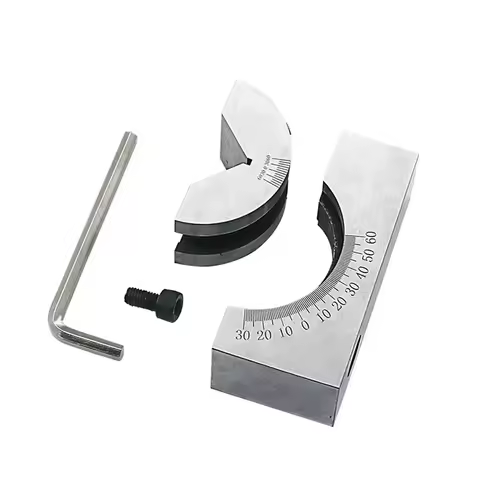 Milling Precision 90Celsius Adjustable Angle V Block 0-60Celsius Vice Grip Hold Clamp CNC Machine 0.