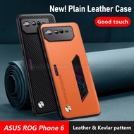 สำหรับ ASUS ROG Phone 6 6D 5 5S เคสแข็ง PC + หนัง PU ฝาครอบเคสโทรศัพท์