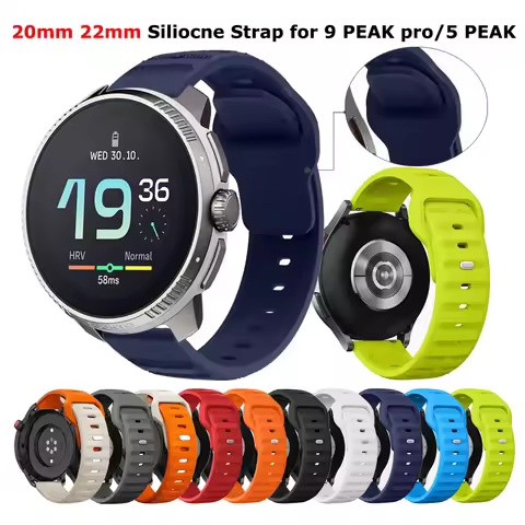 22mm 20mm Silicone Watch Band For SUUNTO 9 PEAK PRO/DLC/5 PEAK/VERTICAL/3 Fitness/OCEAN/PACE Bracele