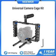 NEEWER Aluminum Alloy Camera Cage Filmmaking Rig with Top Handle Dual Grips & Arca Type Base Compati