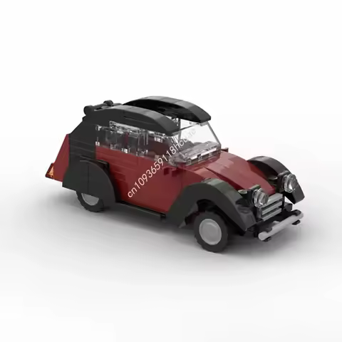 123pcs Citroen 2CV Charleston Champion Vehicle Moc Building Blocks City Racing Car Super Sports Car 
