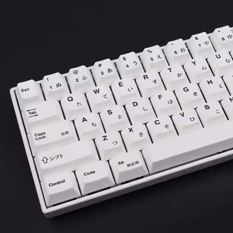 Minimalist White 135 Keys Cherry Profile PBT Keycap DYE-Sub English Custom Personality Keycaps For M