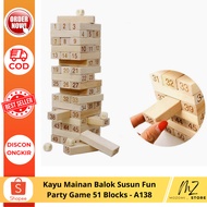 Fun Party Game 51 Blocks Wooden Building Blocks - A138 Children's educational toy/s Toy accessories/