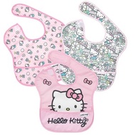Bumkins｜防水圍兜兜(三件組)-Hello Kitty