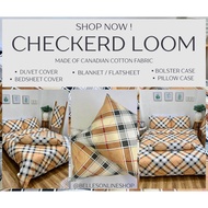 CHECKERD LOOM | DUVET | BEDSHEET | BLANKET | PILLOW | BOLSTER