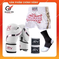 Boxing Combo & Muay Thai: DNA Boxing Gloves + Bandage + Muay Pants + Ankle Protection Socks - Basic 