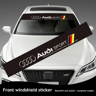 Car Front Rear Windshield Decoration Sticker For  Audi Sline A1 A3 A4 A5 A6 A7 A8 B8 B9 B6 C6 Q2 Q3 