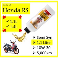 NT10 S-LINE 10w30 1.1 Liter Semi Synthetic Motorcycle Engine Oil Honda rs150r v1 v2 rsx Minyak Hitam Enjin Motosikal 4t