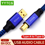 YYTCG สาย Hifi USB DAC A-C A-B A-A C-B C-C อัลฟา6N OCC ดิจิตอล AB Audio A To B High-End Type A To Type B สายข้อมูล Hifi