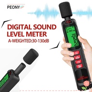PEONYSG Noise Meter, Digital Display 125Hz-8KHz Sound Level Meter, Professional 30-130dB Windproof D