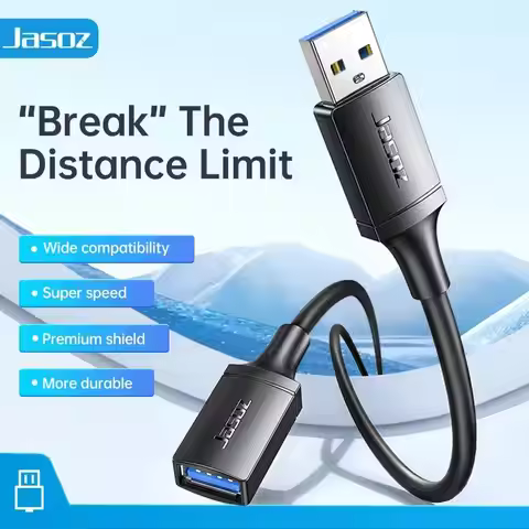 Jasoz USB Extension Cable Type A Male to Female USB 3.0 2.0 Extender for Smart Laptop PC TV Xbox One