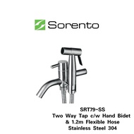 SORENTO STAINLESS STEEL 304 BIDET WITH TWO WAY TAP BIDET SPRAY WITH HOLDER