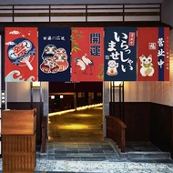 Japanese Ukiyo-e Triangle Flag Curtain, Wave Print, Izakaya Japanese Restaurant Storefront, Home Dec