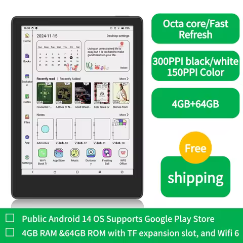 Meebook M8C 7.8" color ink Android 14 Ebook reader электронная книга with google play store and fast