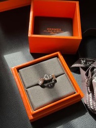 Hermes Chaine D Ancre Enchained PM Silver Ring Size 51 銀豬鼻戒指