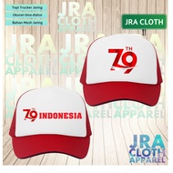 Trucker HAT AUGUST 17 1945 79 YEARS INDONESIA INDEPENDENT