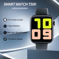 smart watch t500 plus jam tangan-Hitam