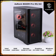 1st Player T4 AsRock B660M Pro RS/AX Intel Core i5-12400F 16GB RAM 500GB M.2 SSD RTX 3060Ti 8GB Cust