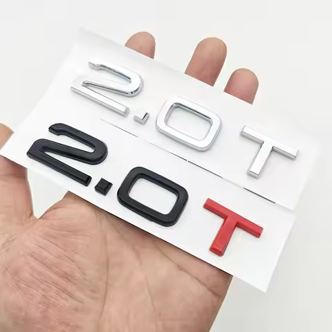3d ABS 2.0 T Logo 2.0T Emblem Car Rear Trunk 2.0T Badge for Audi A4 B7 B8 A3 8P 8V A6 C7 A5 S3 Q5 2.