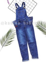 OVERALL JEANS ANAK snow wash blue / OVERALL ANAK PEREMPUAN / BAJU KODOK ANAK / DRESS JEANS ANAK / JU