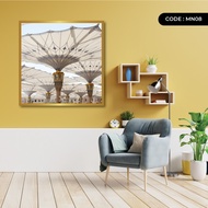 ULTIMATE SIGNATURE FRAME CANVAS GAMBAR MASJID NABAWI DIMADINAH| SQUARE| HIASAN DINDING KENANGAN UMRA
