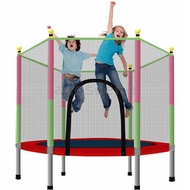 【EU Direct】Round Home Indoor Trampoline Child Playing Jumping Bed Kids Adults Fitness Exercise Tools Enclosure Pad