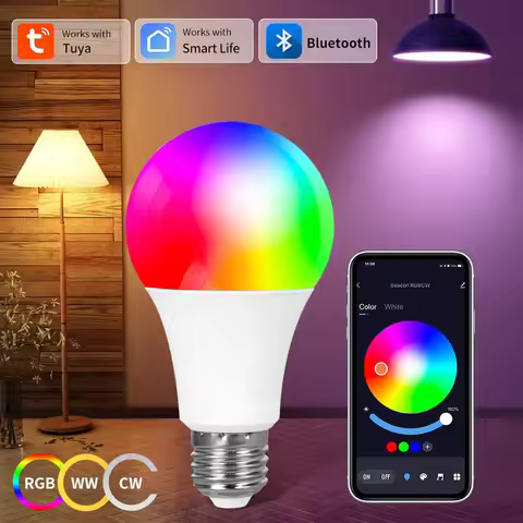 220V 9W 15W 18W Tuya Smart Bluetooth Bulb E27 Color Changeable RGB Lamp Smart Life APP Control Dimma