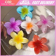 Colorful Flower Grab Clip Gradient Frangipani Hair Clip Temperament Shark Clip Creative Hairpins Hai