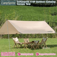 [M'sia Stock] Campsprite 4-6P 4m x 3m Large Outdoor Sunshade Flysheet Camping Fishing Awning Tarp Khemah Camping Kanopi
