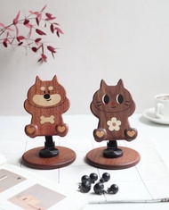 可愛貓狗手機支架可折疊旋轉調節辦公室桌面mini平板支架