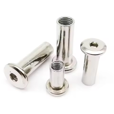 M3 M4 M5 M6 M8 M10 4-100mm long 304 A2 Stainless Steel Hex Hexagon Socket Head Furniture Rivet Conne