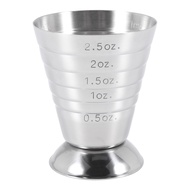 【LUN】-Measuring Shot Cup Ounce Jigger Bar Cocktail Drink Mixer Liquor Measuring Cup Mojito Measurer Milk Coffee Mug Stainless Steel