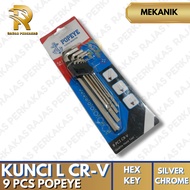 CRV 9PCS L KEY POPEYE CRV 9PCS L KEY/ HEX KEY (HEX HEX) POPEYE